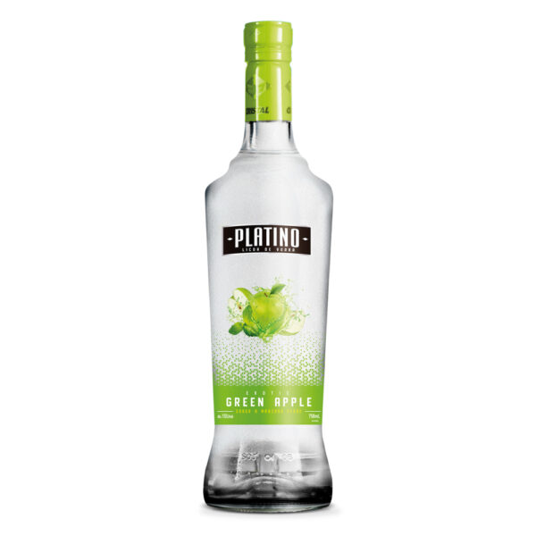 LICOR DE VODKA PLATINO GREEN APPLE 75 CL