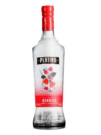 LICOR DE VODKA PLATINO FRUTOS ROJOS 75 CL